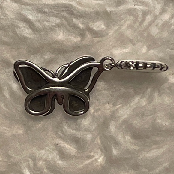 Bracelet Charm Butterfly Blue & Lavender with Rhinestones Sterling Silver - Picture 4 of 7